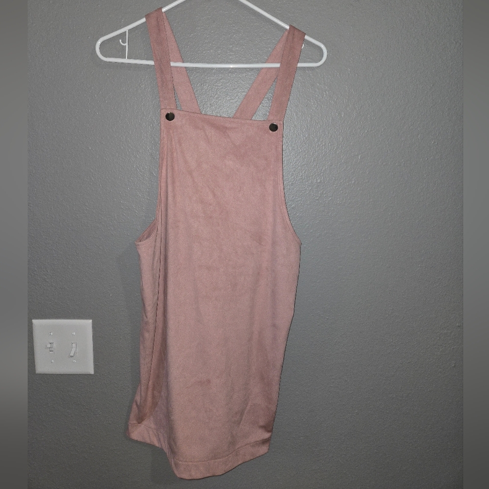 Kensie Pale Pink Overall Dress Size Small